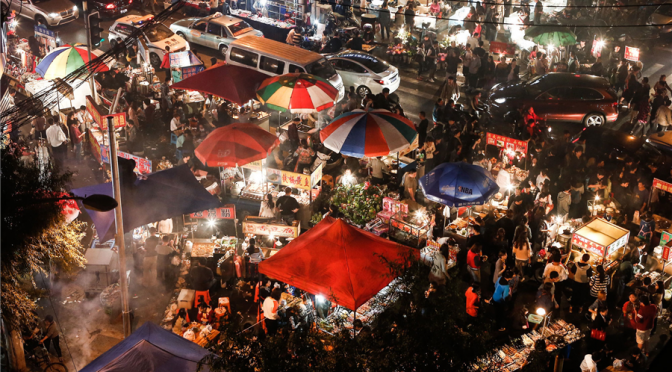 Night market forces buses to change routes